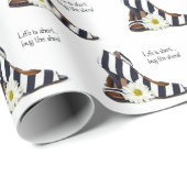 hoge hakken met mode met strips cadeaupapier (Rol Hoek)