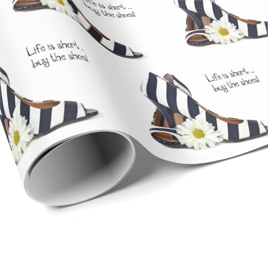 hoge hakken met mode met strips cadeaupapier (Rol Hoek)