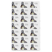 hoge hakken met zwarte en witte streep klein cadeauzakje (Achterkant)