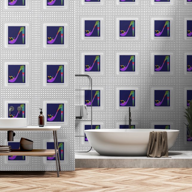 Hoge hakken Mode Schoenen Fun Behang (Badkamer)