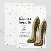 Hoge hakken Mode Schoenen Glam Beauty Sweet 16 Kaart (Voorkant / Achterkant)
