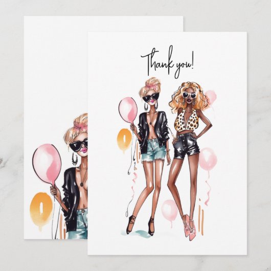 Hoge hakken op de zwarte krullaardoppervlakte bedankkaart (Voorkant / Achterkant)