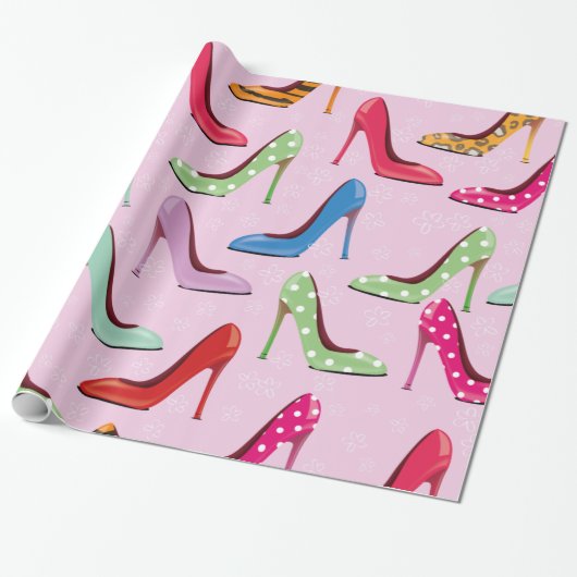 hoge hakken Patroon Cadeaupapier (Uitgerold)