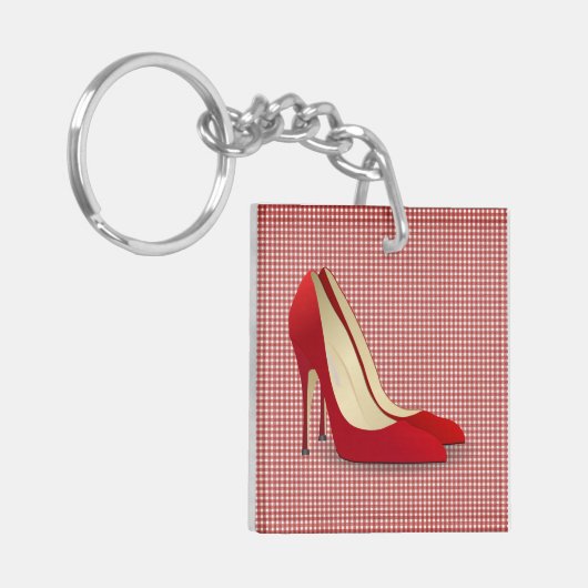hoge hakken rood sleutelhanger (Voorkant Links)