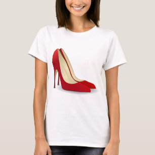 hoge hakken rood t-shirt