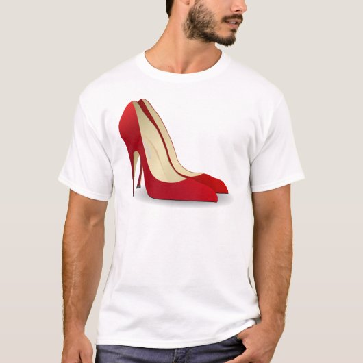 hoge hakken rood t-shirt (Voorkant)