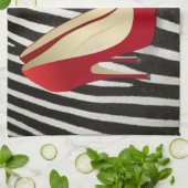 hoge hakken rood theedoek (Gevouwen)