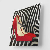 hoge hakken rood vierkante klok (Hoek)