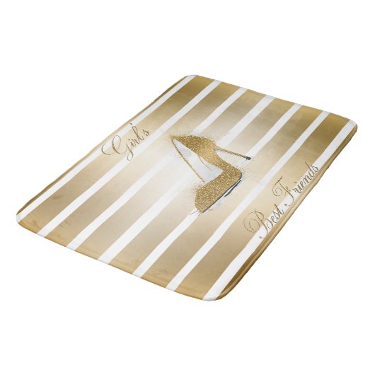  hoge hakken schoen "Meisjes beste vrienden" Badmat (Gekanteld)