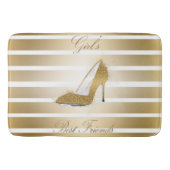  hoge hakken schoen "Meisjes beste vrienden" Badmat (Voorkant)