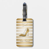  hoge hakken schoen "Meisjes beste vrienden" Bagagelabel (Achterkant verticaal)