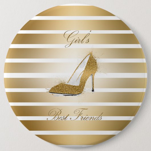  hoge hakken schoen "Meisjes beste vrienden" Ronde Button 6,0 Cm (Voorkant)