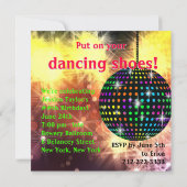 Hoge Hakken Schoenen Disco Feest Uitnodigingen (Achterkant)