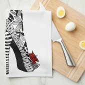 Hoge Hakken Stiletto Mode Schoenen Keukenhanddoek (Quarter Fold)