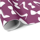 Hoge Hakken & Stropdas Bruidsmeisjes Cadeaus Naadl Cadeaupapier (Rol Hoek)