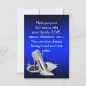Hoge hakken Tiara Royal Blue Quinceanera RSVP (Achterkant)