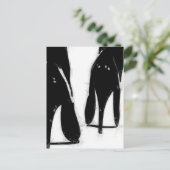 Hoge hakken van achter briefkaart (Staand voorkant)