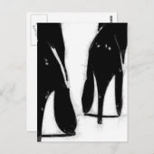 Hoge hakken van achter briefkaart (Voorkant / Achterkant)