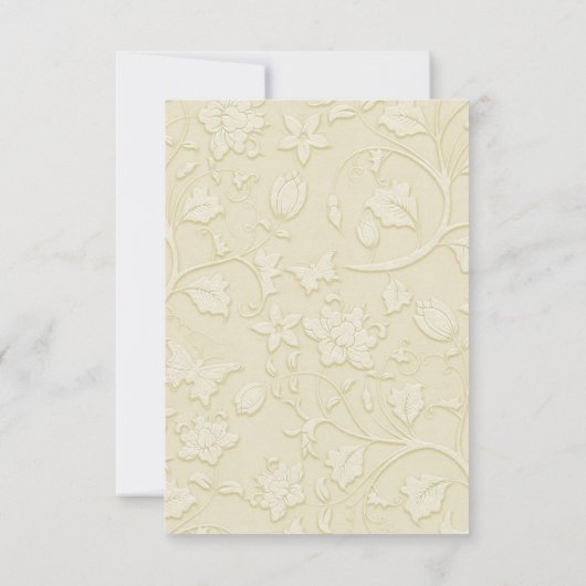 Hoge Haten Ivoren Trouwbegeleidingskaart Kaart (Achterkant)
