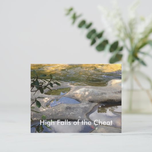 Hoge Herfsten Cheat River Butterfly Rock Briefkaar Briefkaart (Staand voorkant)