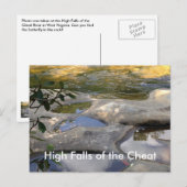 Hoge Herfsten Cheat River Butterfly Rock Briefkaar Briefkaart (Voorkant / Achterkant)