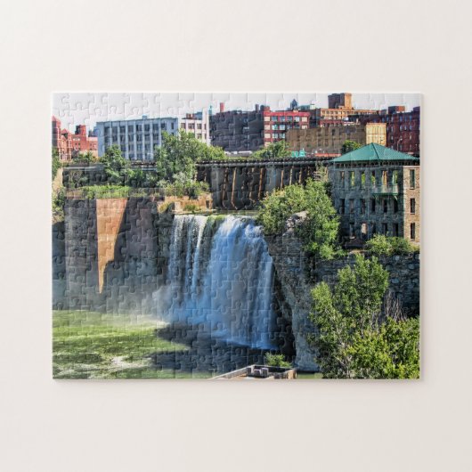 Hoge Herfsten, Rochester, New York Waterfall Legpuzzel (Horizontaal)