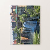 Hoge Herfsten, Rochester, New York Waterfall Legpuzzel (Verticaal)