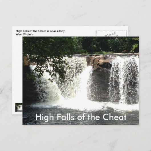 Hoge Herfsten van Cheat River WV Waterval Briefkaa Briefkaart (Voorkant / Achterkant)