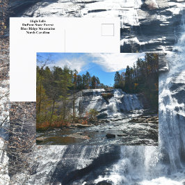 Hoge Herfsten Waterval DuPont State Forest NC Briefkaart