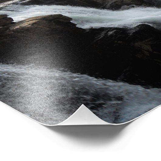 Hoge Herfsten waterval Foto Afdruk (Hoek)