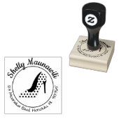 Hoge hiel retour adres Rubber stempel gepersonalis (Gestempeld)
