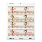 Hoge hiel schoen engel meisje waterfles labels (Full Sheet)