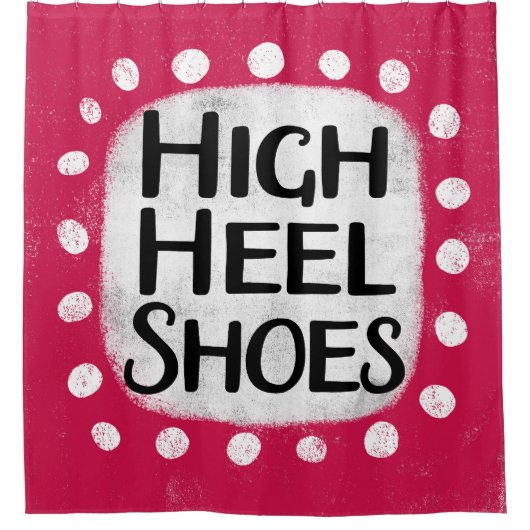 Hoge hiel schoenen douchegordijn (Voorkant)