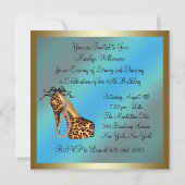 Hoge hiel schoenen Leopard Gold Vrouwen 50ste verj Kaart (Achterkant)