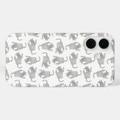 Hoge hoek uitzicht schetsmatig tekening kattenmoti Case-Mate iPhone case (Achterkant (horizontaal))