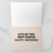 HOGE HOEVEELHEDEN EN HANDCUFFEN BIRTHDAG VOOR KAAR KAART (Binnen)