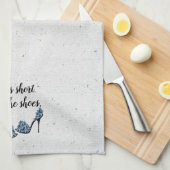 Hoge hoogte en Citaat op Terrazzo Theedoek (Quarter Fold)