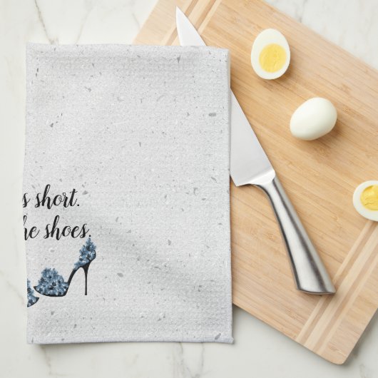 Hoge hoogte en Citaat op Terrazzo Theedoek (Quarter Fold)