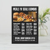 Hoge Impact Restaurant Eet- en Promotiemenu Menu (Staand voorkant)