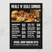 Hoge Impact Restaurant Eet- en Promotiemenu Menu (Voorkant)