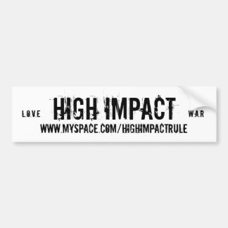 HOGE IMPACT-sticker voor liefde en oorlogbumper Bumpersticker