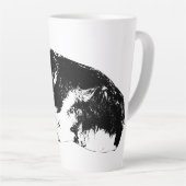 Hoge inkt, zachte stijging latte mok (Rechterhoek)