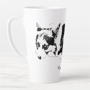 Hoge inkt, zachte stijging latte mok