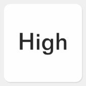 "Hoge" instelling/labels Vierkante Sticker (Voorkant)