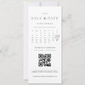Hoge kalender save the date foto kaart (Achterkant)