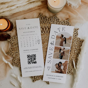 Hoge kalender save the date foto kaart