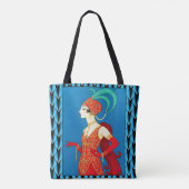 Hoge kwaliteit Art Deco mode boodschappentas Tote Bag (Achterkant)