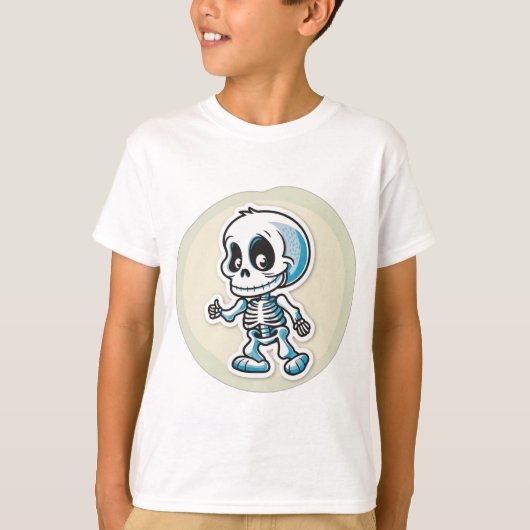 Hoge kwaliteit Cartoon Skeleton Sticker T-shirts (Voorkant)