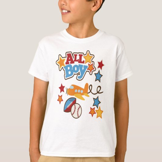 Hoge Kwaliteit Custom Kinder T-shirt - All Boy (Voorkant)