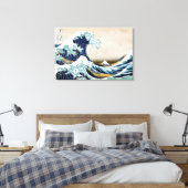 Hoge kwaliteit Great Wave off Kanagawa (36 "x 24") Canvas Afdruk (Insitu (Slaapkamer))